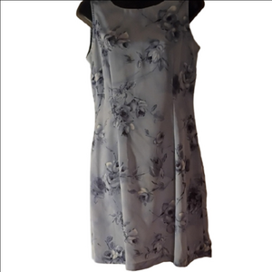 Y2K Floral Light Blue Sleeveless Dress.A Line Style. See Measurements For Fit